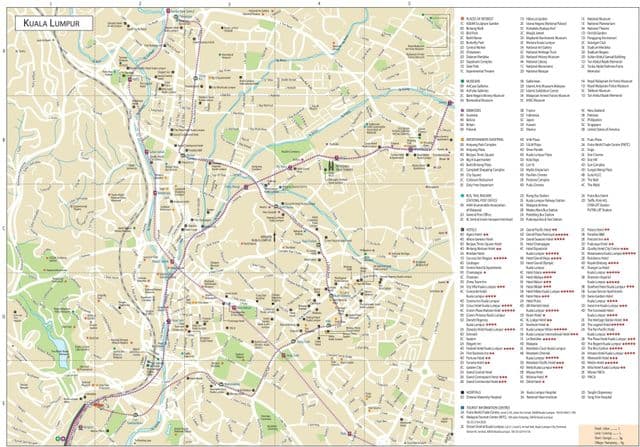 Kuala Lumpur (KL) city center map