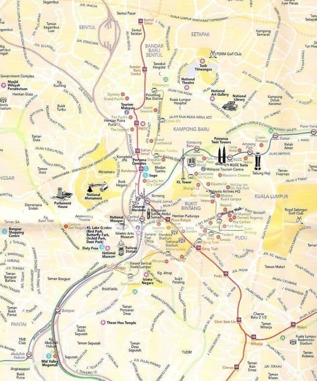 Kuala Lumpur (KL) city map