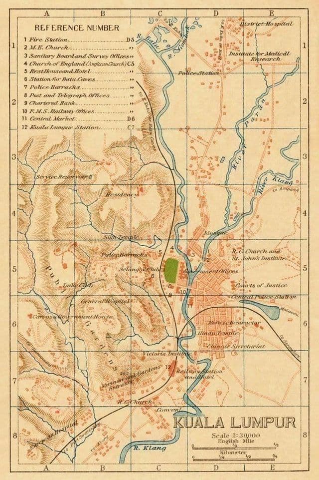 Kuala Lumpur (KL) historical map