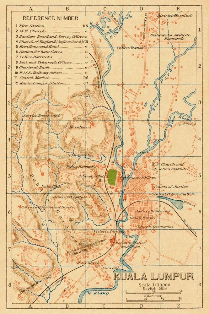 Kuala Lumpur (KL) historical map
