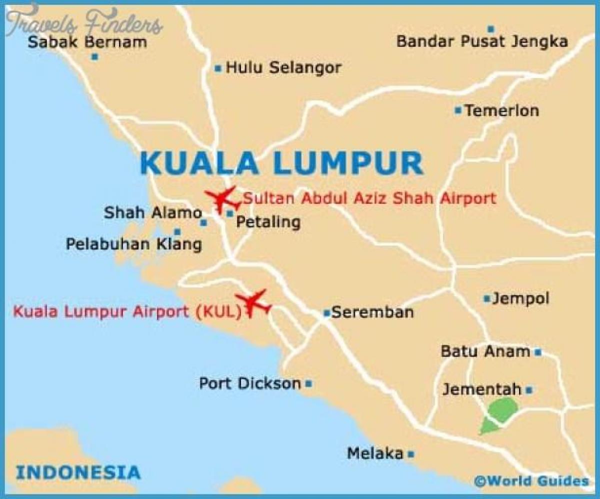 Kuala Lumpur (KL) airports map