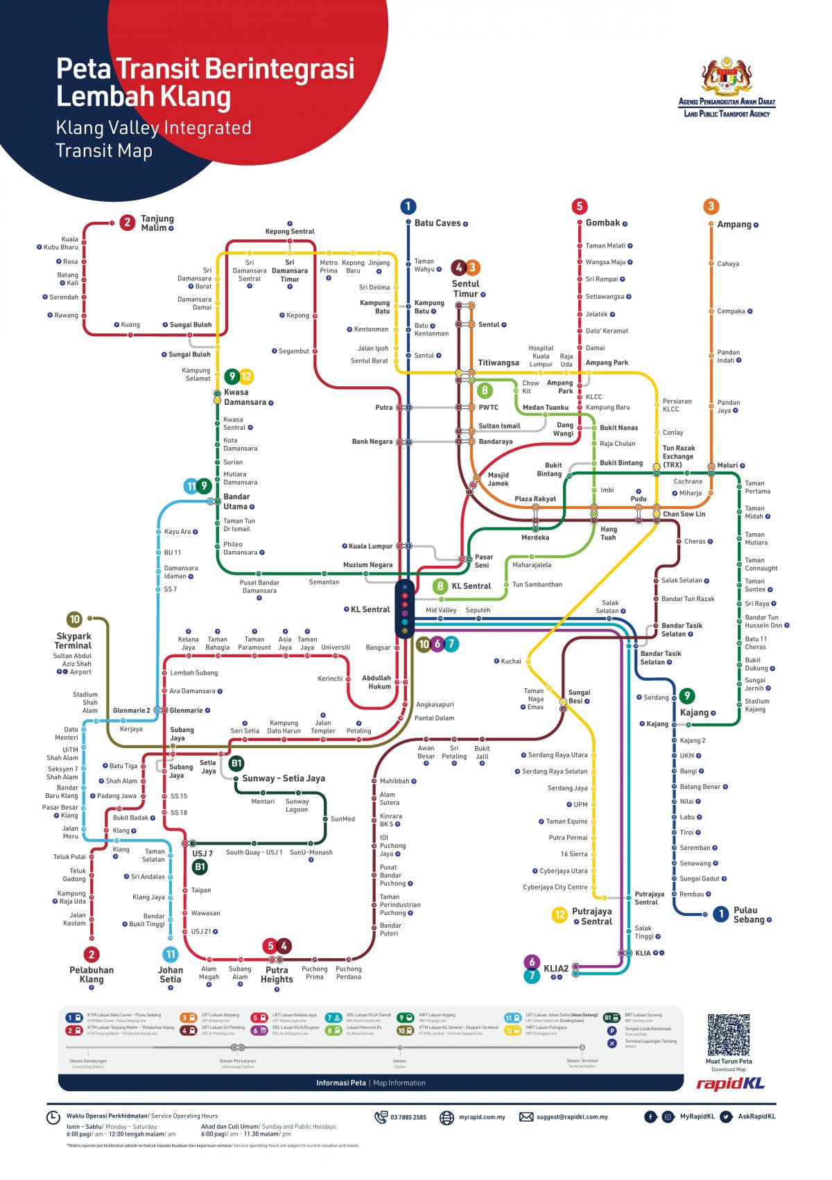 Kuala Lumpur (KL) railway stations map